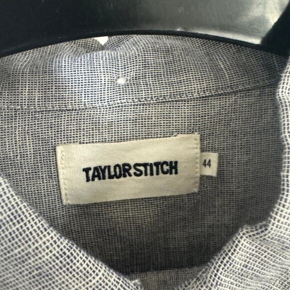 Taylor Stitch The Jack Blue Sky Club Shirt 44 NEW Woven Linen Cotton Long Sleeve - Picture 6 of 7